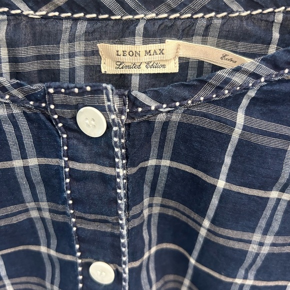 Leon Max Blue Button Down Shirt xs - Picture 4 of 7